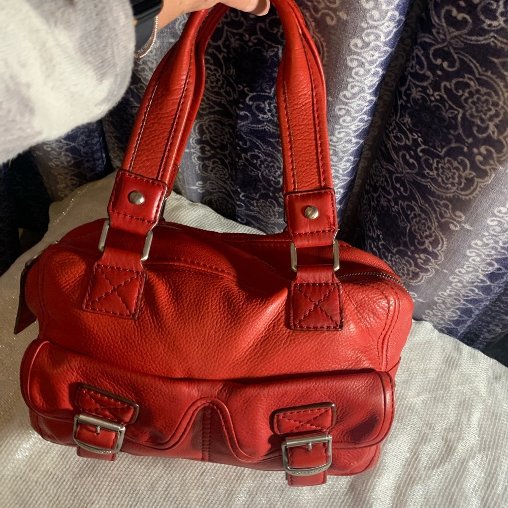 Michael Kors Vintage red pebble leather satchel
